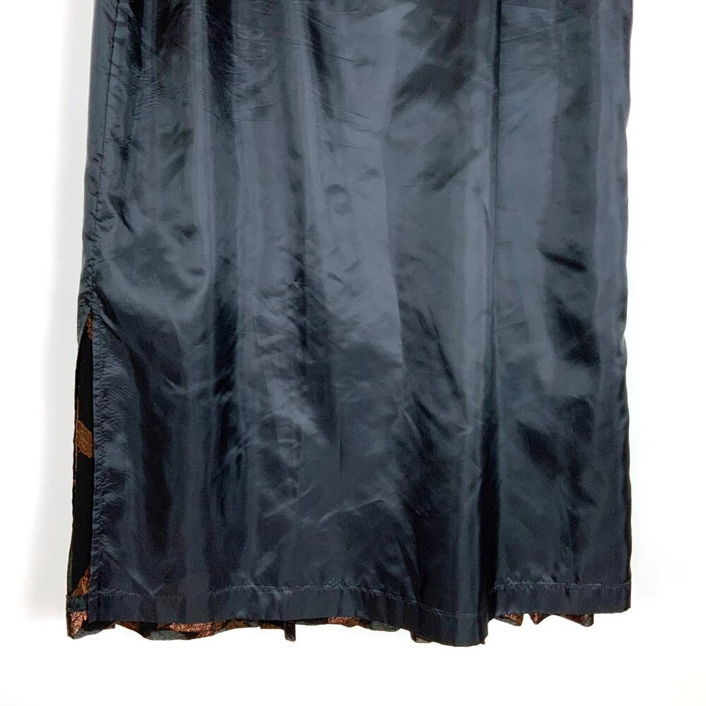 Vintage Evan Picone Pleated Maxi Evening Skirt Black Metallic Phoenix Sz 10 - 8 - Picture 9 of 16